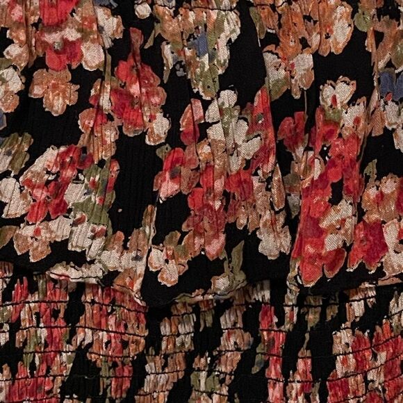 NWT Urban Outfitters “Kimchi Blue” Long Sleeve Floral Crop Top Blouse - Picture 6 of 11